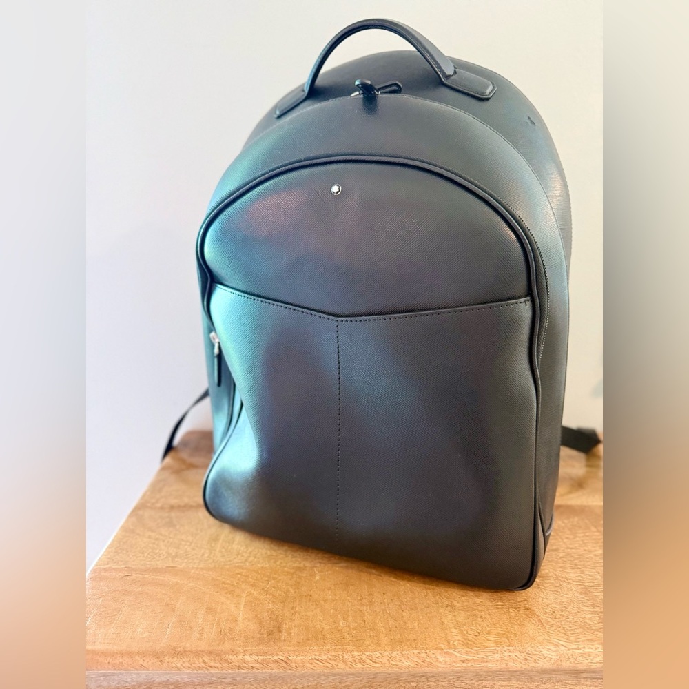 Montblanc Sartorial Leather Backpack Black Men’s Luxury Bag